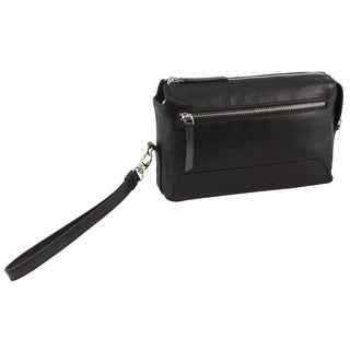 Organiser Bag Black / Leather PC 3843 BLACK Pierre Cardin Men's Leather Organiser Bag in Black