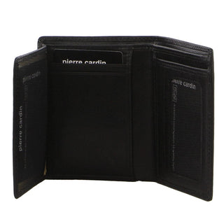 Leather Wallet Black / Leather PC 3615 BLK Pierre Cardin Men's Leather Tri-Fold Wallet in Black