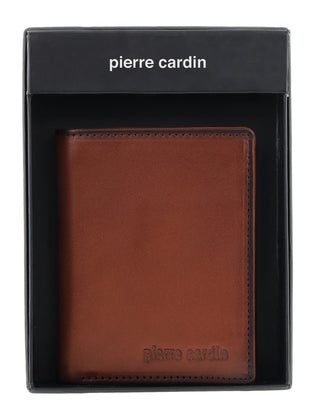 Men's Wallet Brandy / Leather PC 3615 BRANDY Pierre Cardin Men's Leather Tri-Fold Wallet in Brandy