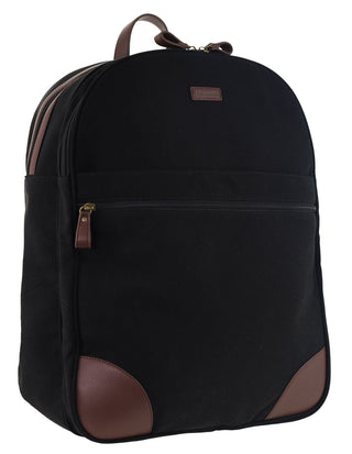 Backpack Black / Canvas PC 4027 BLK Pierre Cardin Men's Nomad Canvas Backpack in Black