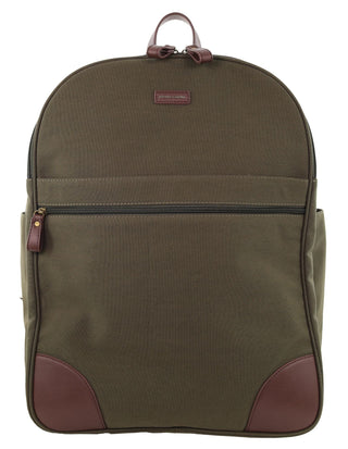 Backpack Brown / Canvas PC 4027 BRN Pierre Cardin Men's Nomad Canvas Backpack in Brown