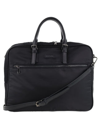 Tote Bag Black / Nylon PC 4021 BLK Pierre Cardin Men's Nylon Classic Business Laptop Bag in Black