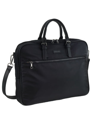 Tote Bag Black / Nylon PC 4021 BLK Pierre Cardin Men's Nylon Classic Business Laptop Bag in Black