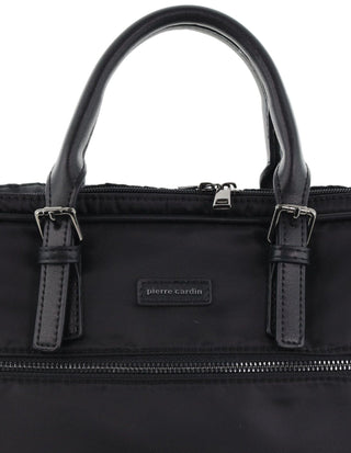 Tote Bag Black / Nylon PC 4021 BLK Pierre Cardin Men's Nylon Classic Business Laptop Bag in Black