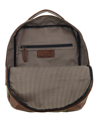 Backpack Brown / Canvas/Vegan Leather PC 4096 BROWN Pierre Cardin Men's Urban Canvas Backpack in Brown