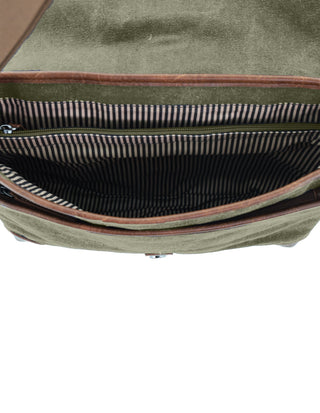 Messenger Bag/Computer Bag Brown / Canvas/Vegan Leather PC 4097 BROWN Pierre Cardin Men's Urban Canvas Messenger Bag/Computer Bag in Brown