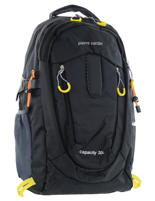Backpack Black / Nylon PC 4090 BLK Pierre Cardin Mens 30L Nylon Adventure Backpack in Black