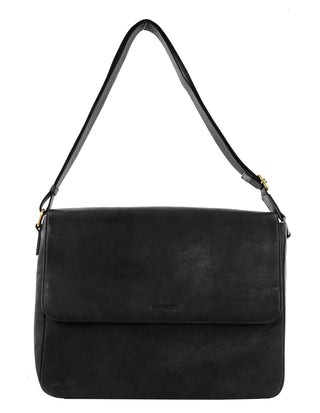 Laptop & Business bags Black / Nylon PC 4084 BLK Pierre Cardin Mens Leather Messenger Bag in Black