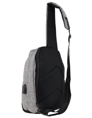 Sling Bag Grey / Nylon PC 4089 GREY Pierre Cardin Mens Nylon Sling Bag in Grey