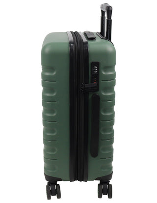Hard Shell Luggage PC 3941LC MOSS+PC3761 Pierre Cardin Moss Hard Shell LARGE and CABIN Bundle 2-Piece Set + Assorted Luggage Tag