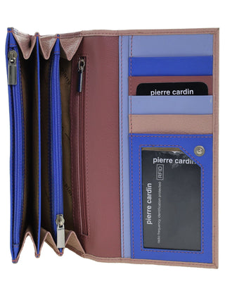 Leather Wallet Cherry / Leather PC 3262 CHERRY Pierre Cardin Multi Colour Leather Ladies Wallet in Cherry