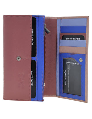 Leather Wallet Cherry / Leather PC 3262 CHERRY Pierre Cardin Multi Colour Leather Ladies Wallet in Cherry