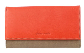 Leather Wallet Orange / Leather PC 3262 ORA-TAUP Pierre Cardin Multi Colour Leather Ladies Wallet in Orange