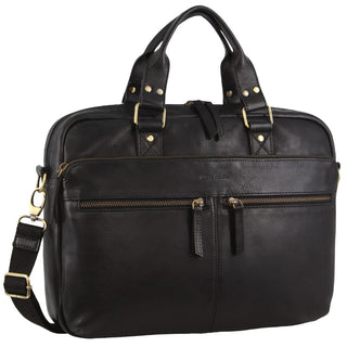 Laptop & Business bags Black / Leather PC 3763 BLK Pierre Cardin Multi-Compartment Leather Computer Bag in Black