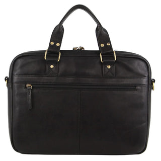 Laptop & Business bags Black / Leather PC 3763 BLK Pierre Cardin Multi-Compartment Leather Computer Bag in Black