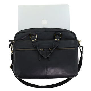 Laptop & Business bags Black / Leather PC 3763 BLK Pierre Cardin Multi-Compartment Leather Computer Bag in Black