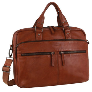 Laptop & Business bags Cognac / Leather PC 3763 COGN Pierre Cardin Multi-Compartment Leather Computer Bag in Cognac