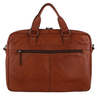 Laptop & Business bags Cognac / Leather PC 3763 COGN Pierre Cardin Multi-Compartment Leather Computer Bag in Cognac