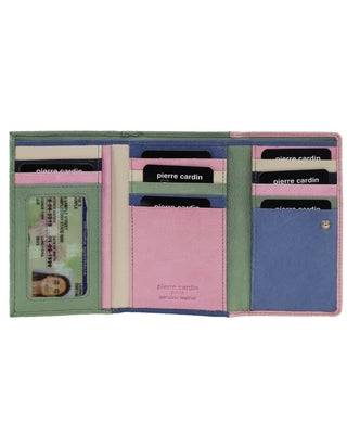 Leather Wallet Lavender / Leather PC 3261 LAVENDER Pierre Cardin MultiColour Leather Ladies Tri-Fold Wallet in Lavender