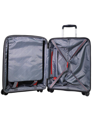 Hard Shell Luggage Black / Carry-On (Small) / Polypropylene PC 4014C BLK Pierre Cardin Normandy 55cm CABIN Hard Shell Suitcase in Black