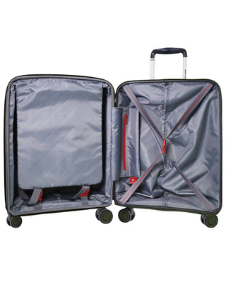 Hard Shell Luggage Green / Carry-On (Small) / Polypropylene PC 4014C GRN Pierre Cardin Normandy 55cm CABIN Hard Shell Suitcase in Green