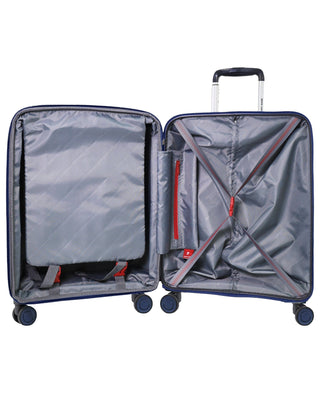 Hard Shell Luggage Navy / Carry-On (Small) / Polypropylene PC 4014C NAVY Pierre Cardin Normandy 55cm CABIN Hard Shell Suitcase in Navy