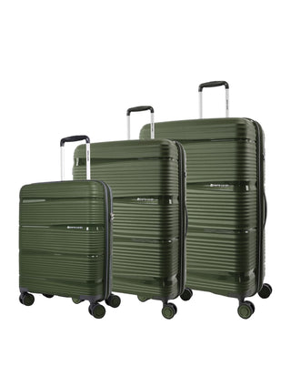 Hard Shell Luggage Green / Polypropolene (PP) PC 4014 GREEN Pierre Cardin Normandy Hard Shell 3-Piece Set in Green
