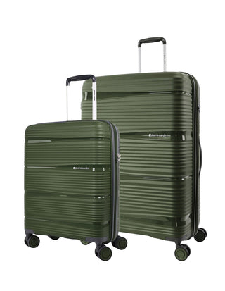 Hard Shell Luggage Green / Polypropolene (PP) PC 4014LC GREEN Pierre Cardin Normandy Hard Shell Large and Cabin Bundle 2-Piece Set in Green