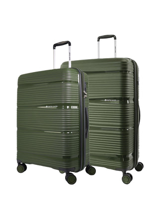 Hard Shell Luggage Green / Polypropolene (PP) PC 4014LM GREEN Pierre Cardin Normandy Hard Shell Large and Medium Bundle 2-Piece Set in Green