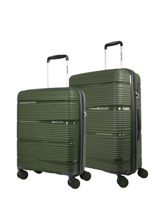 Hard Shell Luggage Green / Polypropolene (PP) PC 4014MC GREEN Pierre Cardin Normandy Hard Shell Medium and Cabin Bundle 2-Piece Set in Green