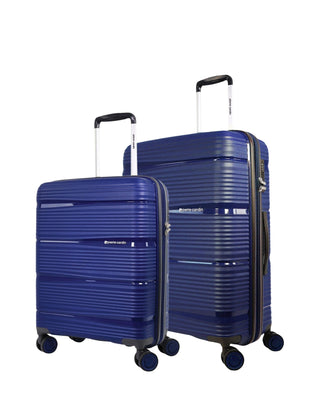 Hard Shell Luggage Navy / Polypropolene (PP) PC 4014MC NAVY Pierre Cardin Normandy Hard Shell Medium and Cabin Bundle 2-Piece Set in Navy