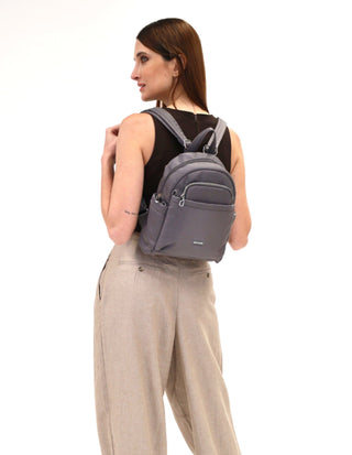 Backpack Grey / Nylon PC 2418 GREY Pierre Cardin Nylon Anti-Theft Backpack in Grey