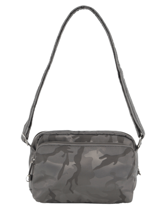 Crossbody bag Grey-Camo / Nylon PC 3269 GREY-CAMO Pierre Cardin Nylon Anti-Theft Cross Body Bag in Grey-Camo