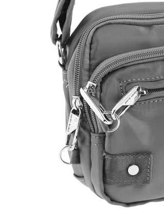 Crossbody Bag Grey / Nylon PC 3269 GREY Pierre Cardin Nylon Anti-Theft Cross Body Bag in Grey