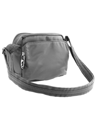 Crossbody Bag Grey / Nylon PC 3269 GREY Pierre Cardin Nylon Anti-Theft Cross Body Bag in Grey