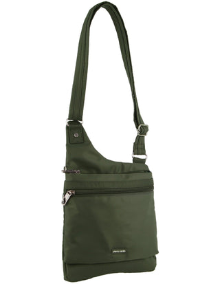 Crossbody bag Olive / Nylon PC 2416 OLIVE Pierre Cardin Nylon Anti-Theft Cross Body Bag in Olive