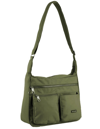 Crossbody bag Olive / Nylon PC 2998 OLIVE Pierre Cardin Nylon Anti-Theft Cross Body Bag in Olive