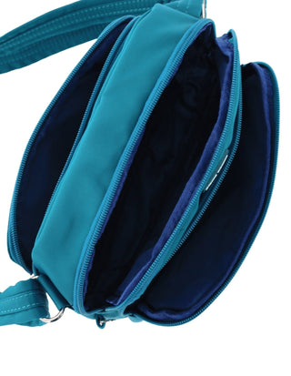 Crossbody bag Turquoise / Nylon PC 3269 TURQ Pierre Cardin Nylon Anti-Theft Cross Body Bag in Turquoise