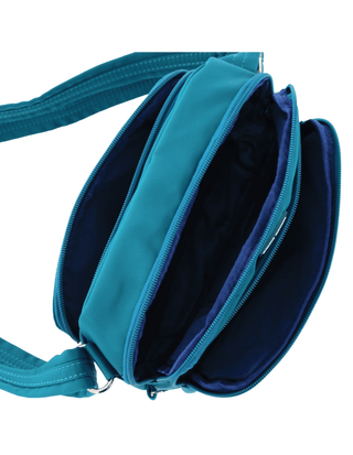 Crossbody bag Turquoise / Nylon PC 3269 TURQ Pierre Cardin Nylon Anti-Theft Cross Body Bag in Turquoise