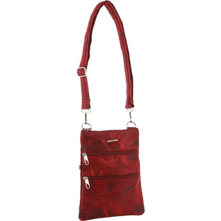 Crossbody bag Wine-Camo / Nylon PC 3157C WINE-CAMO Pierre Cardin Nylon Anti-Theft Cross Body Bag in Wine-Camo