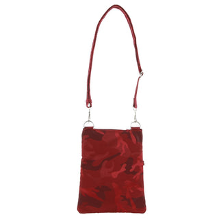 Crossbody bag Wine-Camo / Nylon PC 3157C WINE-CAMO Pierre Cardin Nylon Anti-Theft Cross Body Bag in Wine-Camo