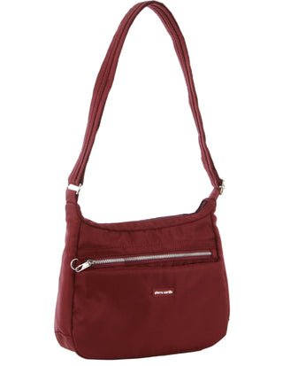 Crossbody bag Wine / Nylon PC 2642 WINE Pierre Cardin Nylon Anti-Theft Cross Body Bag in Wine