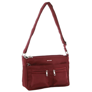 Crossbody bag Wine / Nylon PC 3268 WINE Pierre Cardin  Nylon Anti-Theft Cross Body Bag in Wine