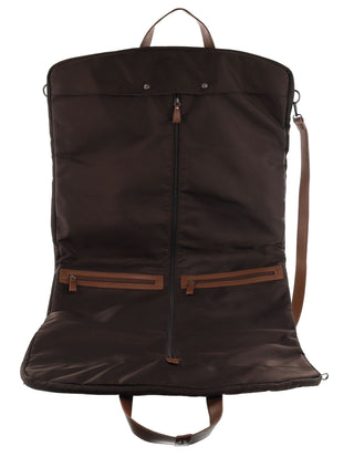 Overnight Bag Chocolate / Nylon PC 4019 CHO Pierre Cardin Nylon Unisex Overnight Garment Bag in Chocolate