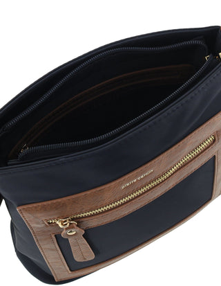 Crossbody bag Black / Nylon PC 4075 BLACK Pierre Cardin RFID Anti-Theft Nylon Crossbody Bag in Black