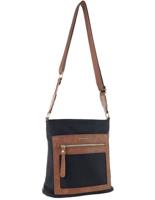 Crossbody bag Black / Nylon PC 4075 BLACK Pierre Cardin RFID Anti-Theft Nylon Crossbody Bag in Black