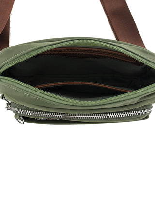 Crossbody bag Olive / Nylon PC 4073 OLIVE Pierre Cardin RFID Anti-Theft Nylon Crossbody Bag in Olive