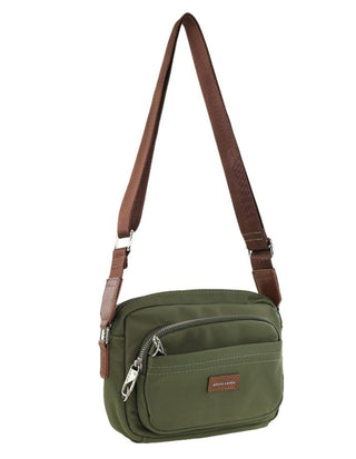 Crossbody bag Olive / Nylon PC 4073 OLIVE Pierre Cardin RFID Anti-Theft Nylon Crossbody Bag in Olive