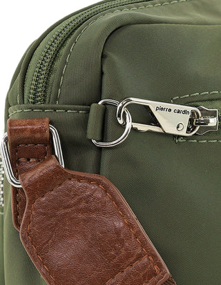 Crossbody bag Olive / Nylon PC 4073 OLIVE Pierre Cardin RFID Anti-Theft Nylon Crossbody Bag in Olive