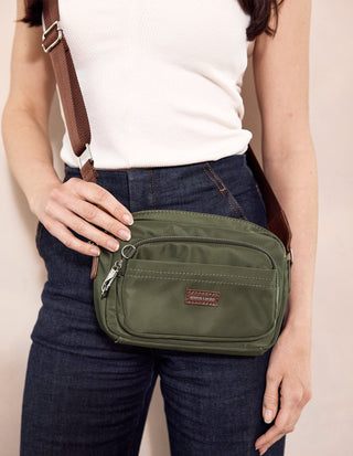 Crossbody bag Olive / Nylon PC 4073 OLIVE Pierre Cardin RFID Anti-Theft Nylon Crossbody Bag in Olive